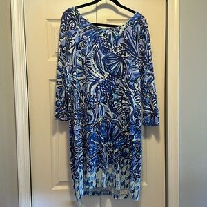 Lily Pulitzer printed dress from a few years ago.